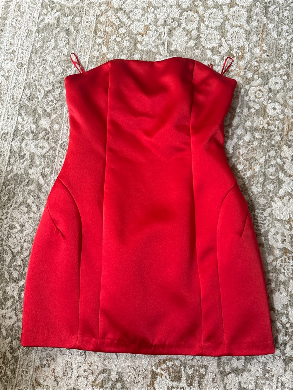 Zara Red Strapless Mini Dress